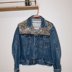 Vintage Denim Jacket with Embroidered Detail